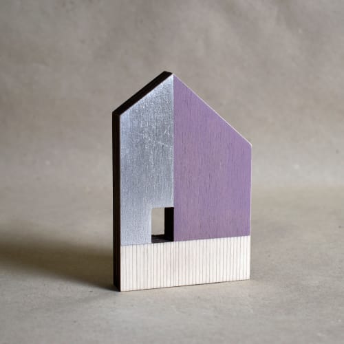 Little House - Pink/Silver No.44 | Sculptures by Susan Laughton Artist