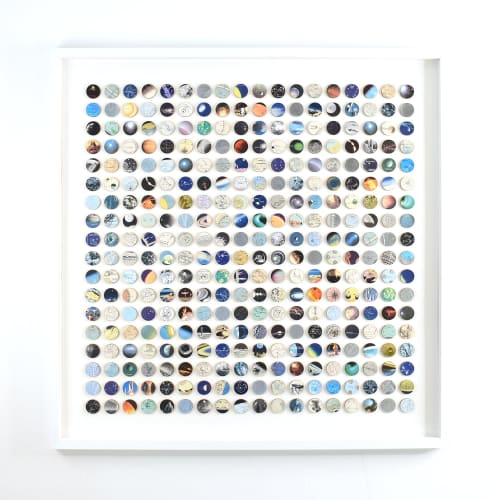 Three Hundred and Twenty Four Space Dots | Collage in Paintings by Amelia Coward