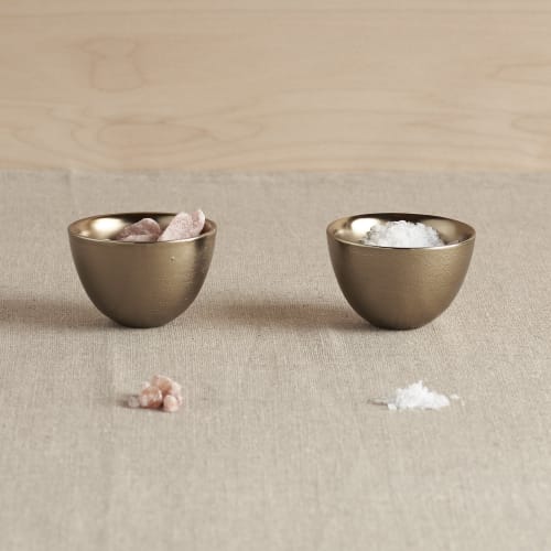 Antique Brass Pinch Bowls Set of 2 | Dinnerware by The Collective