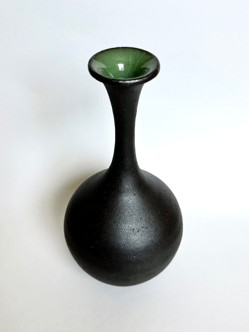 Black clay bottleneck no. 14 | Decorative Objects by Dana Chieco