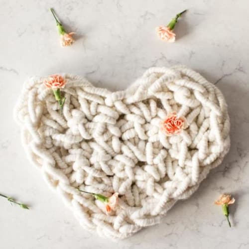A Large Hand Crocheted Heart DIY KIT | Decorative Objects by Flax & Twine