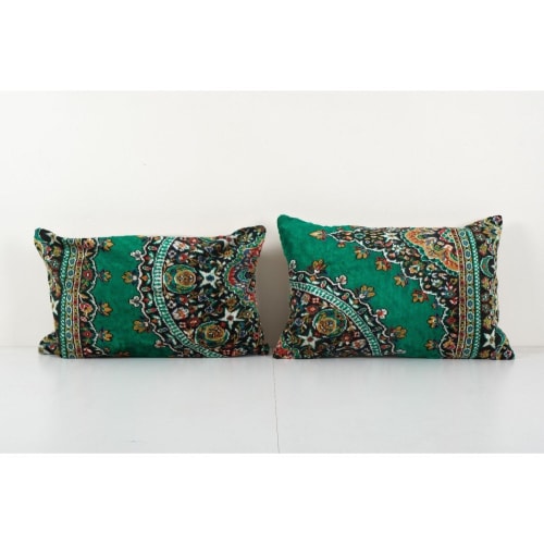 Pair Soft Vintage Velvet Pillow, Large Soft Cushion Cover | Linens & Bedding by Vintage Pillows Store