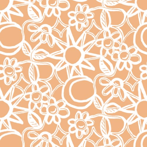 Solar Floral Contact Paper - Colored with White Pattern | Wallpaper by Samantha Santana Wallpaper & Home
