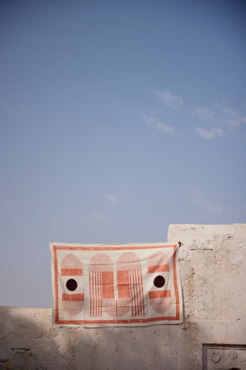 Bauhaus Linen Kantha Throw | Linens & Bedding by CQC LA