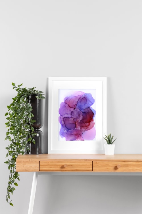Bubbling Plum | Mixed Media in Paintings by Megan Spindler