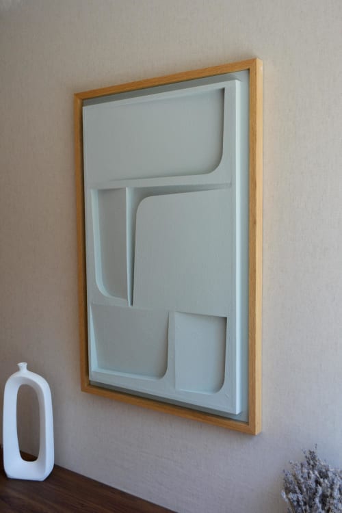 No. 18 Japandi Plaster Wall Relief - Scandinavian Neutral Decor | Wall Hangings by Joseph Aurelius