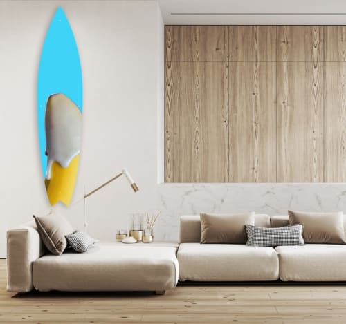 Banana Art Printed Acrylic Surfboard Wall Art | Wall Hangings by uniQstiQ