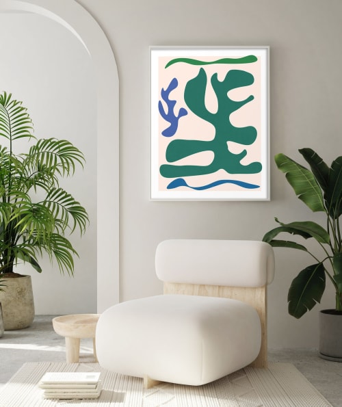 Mid Century Modern Abstract wall art, Colorful Abstract | Prints by Capricorn Press