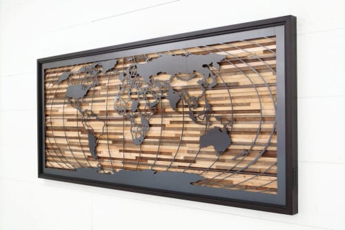 World Map #3 | Wall Sculpture in Wall Hangings by Craig Forget