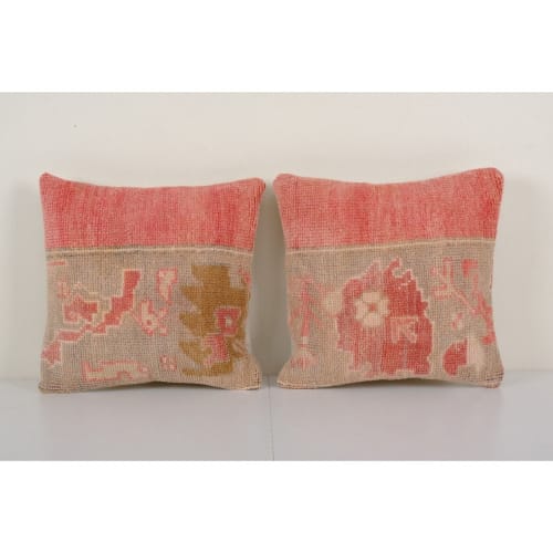 Set Anatolian Square Rug Pillow | Linens & Bedding by Vintage Pillows Store