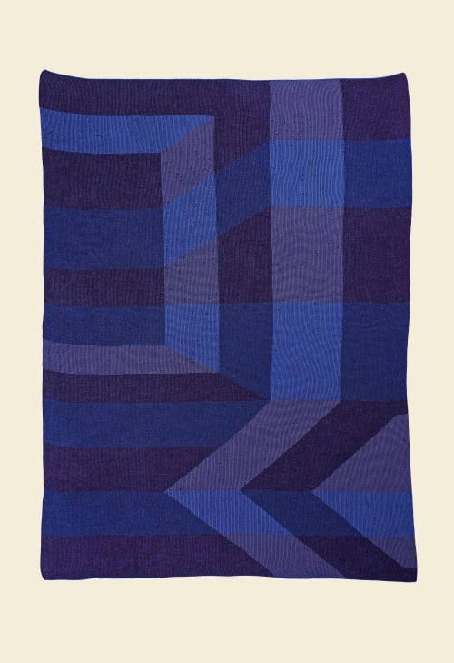 Geometric Blanket in Blue/Purple | Linens & Bedding by BOI