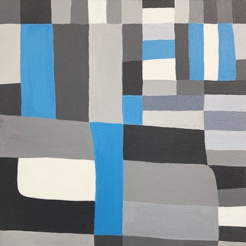 49th and Oak 8"x8" | Oil And Acrylic Painting in Paintings by Emeline Tate