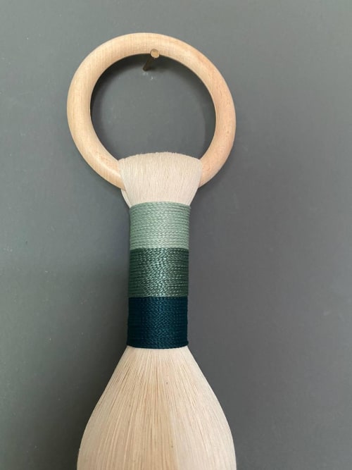 30” Modern Macrame Wall Hanging, Boho Minimalist Fiber Art, Handcrafted Tassel Wall Decor, Contemporary Neutral Home Accent | Wall Hangings by İnanç Yılmaz