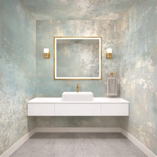 Soft Blue Plaster — Luxe Textures Luxury Wallpaper Mural | Wall Treatments by ELLE WALLS