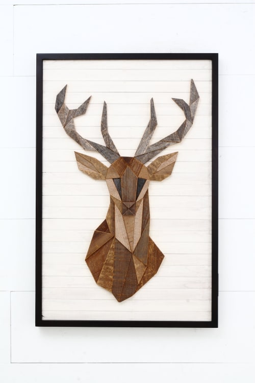 Deer Head: wood wall sculpture | Wall Hangings by Craig Forget
