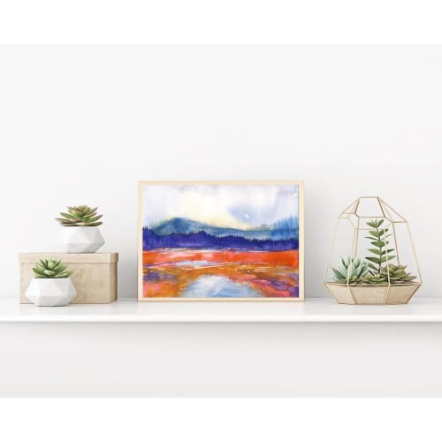 Violet Passage | Watercolor Painting in Paintings by Brazen Edwards Artist