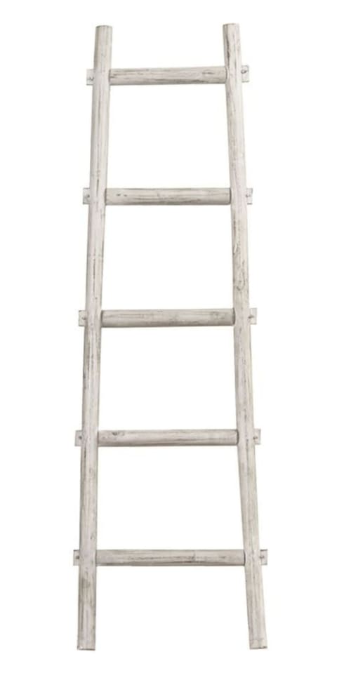 Whitewashed Wooden Decorative Ladder | Decorative Objects by Kevin Francis Design