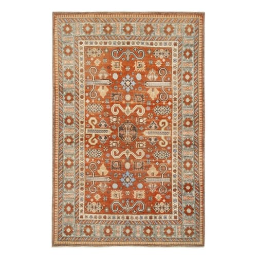Caucasian Prepedil Pattern Carpet, Decorative Soft Colors | Rugs by Vintage Pillows Store