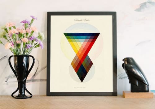 Geometric Art Print, Chromatic, Abstract Art, Color Wheel | Prints by Capricorn Press