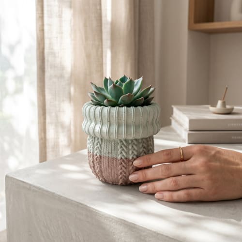 Minterra Knit Planter Classic | Vases & Vessels by RAW & UNIQ