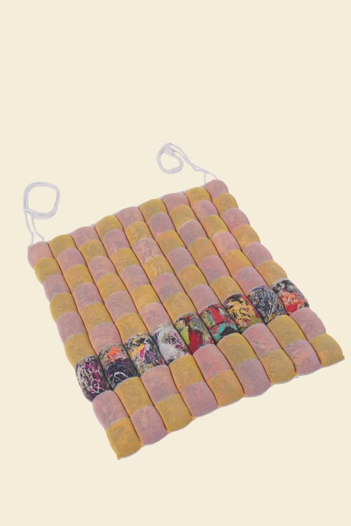 Upcycled Seat Cushion in Yellow | Pillows by BOI