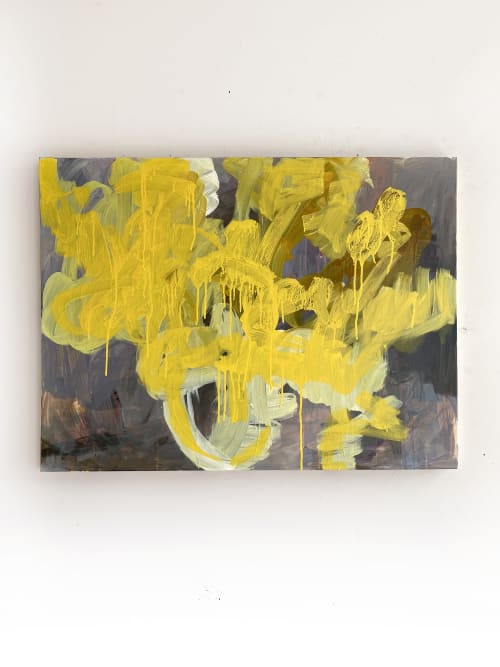 Fog and Fire Original Painting on Stretched Canvas | Oil And Acrylic Painting in Paintings by Jessalin Beutler