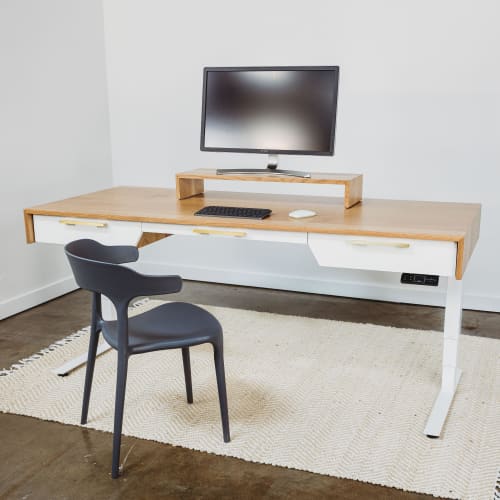 Atlas Desk - 72" - Natural Quarter Sawn White Oak | Tables by ROMI