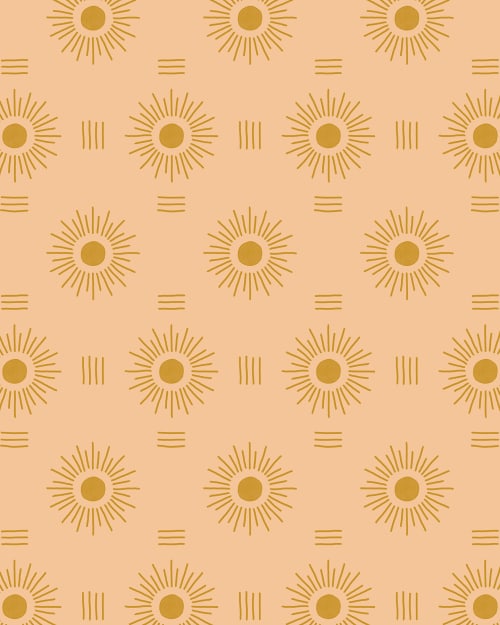 Sun Rays Contact Paper - Peach, multiple options | Wallpaper by Samantha Santana Wallpaper & Home