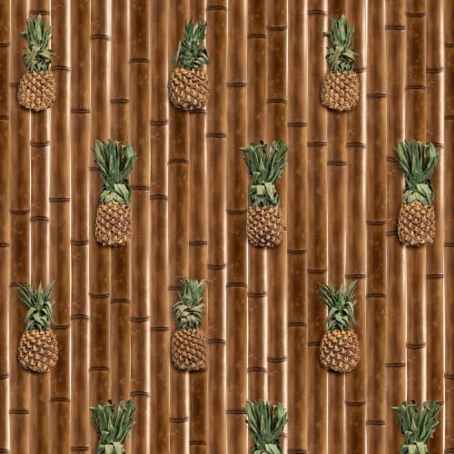 Pinepple And Bamboo | Wallpaper by Brenda Houston