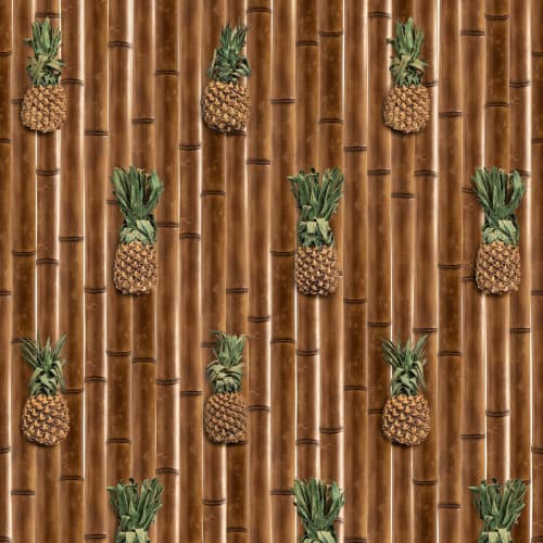 Pinepple And Bamboo | Wallpaper in Wall Treatments by Wallcovetings by Brenda Houston