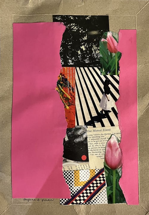 "Walking on the Edge" | Collage in Paintings by Aryana B. Londir