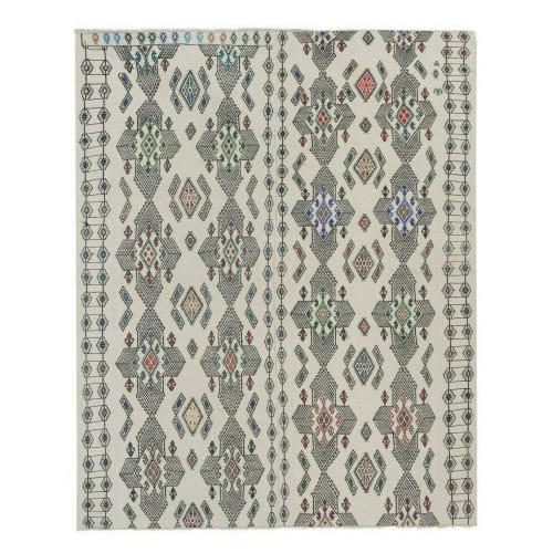 Classic Handwoven Pastel Color Geometric Pattern Turkish | Rugs by Vintage Pillows Store