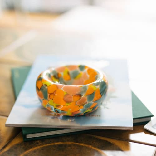 Glass Blown 90's Neon Anorak Bubble Bowl | Decorative Objects by Maria Ida Designs