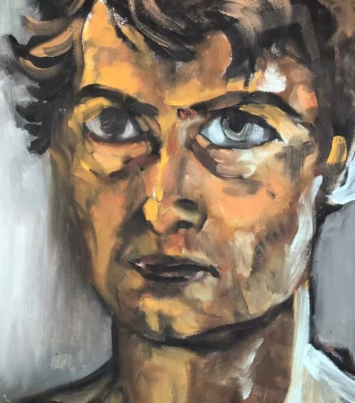 Oil Portrait of the Artist | Oil And Acrylic Painting in Paintings by Eric Farache Artist