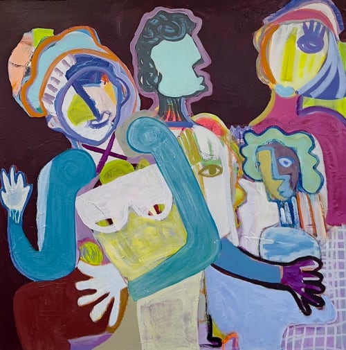 Family Values | Original Abstract Figurative Painting | Oil And Acrylic Painting in Paintings by Aleea Jaques | Fine Art