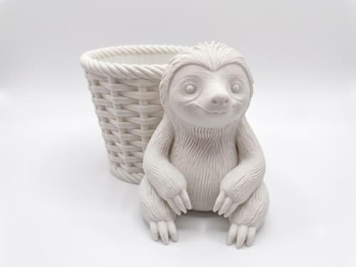 Sloth Wicker Planter | Plant Stand in Plants & Landscape by Kimi Craft Corner