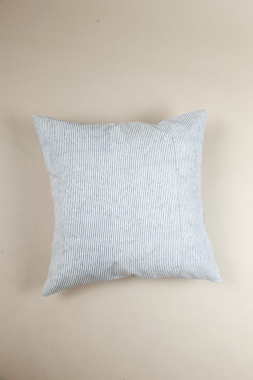 Grey Bliss Block Print Pillow | Pillows by Ninéh