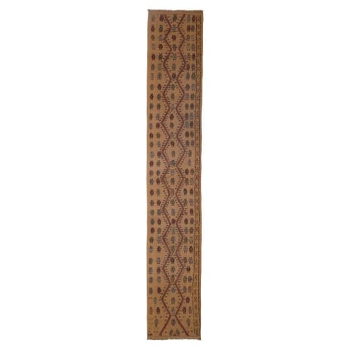 1970s Vintage Handmade Kilim Runner Rug - Hallway Kilim | Rugs by Vintage Pillows Store