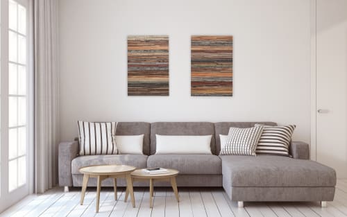 Sedimentary #1 and #2 , reclaimed wood wall art | Wall Sculpture in Wall Hangings by Craig Forget