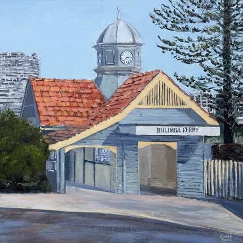 Bulimba Ferry | Oil And Acrylic Painting in Paintings by Meredith H