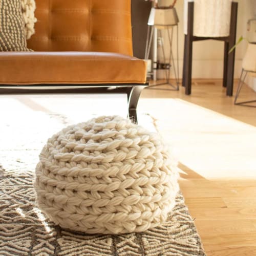 Hand Crochet Pouf DIY KIT | Pillows by Flax & Twine