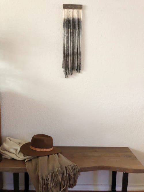 Abstract Mini Dip Dye Wall Hanging No. 3 | Wall Hangings by Mpwovenn Fiber Art by Mindy Pantuso