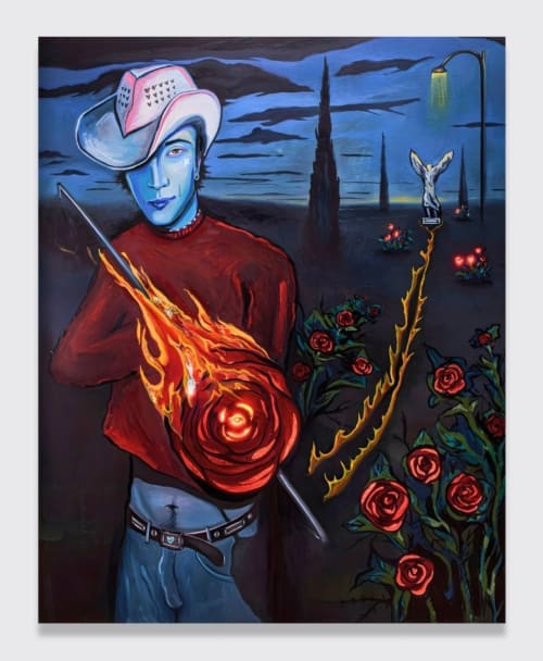 Cowboy Cupid | Oil And Acrylic Painting in Paintings by Shawn Button