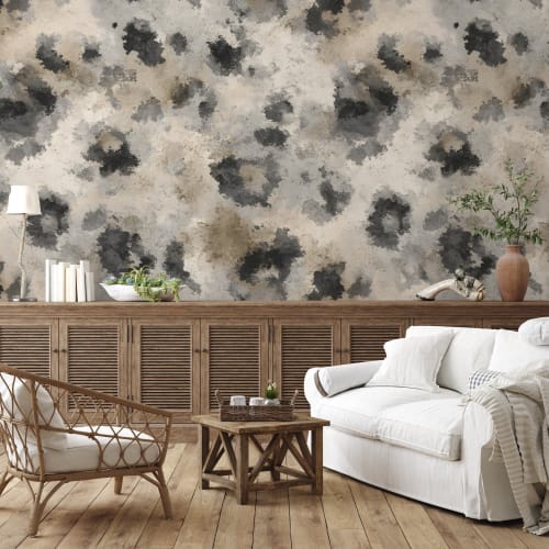 Snow Leopard — Luxe Textures Luxury Wallpaper | Wall Treatments by ELLE WALLS