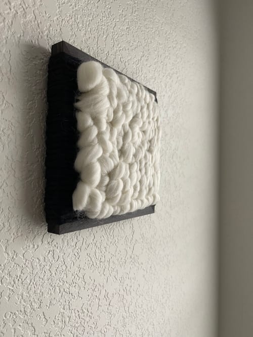 Woven Tile- Fluff Series no. 9 | Wall Hangings by Mpwovenn Fiber Art by Mindy Pantuso