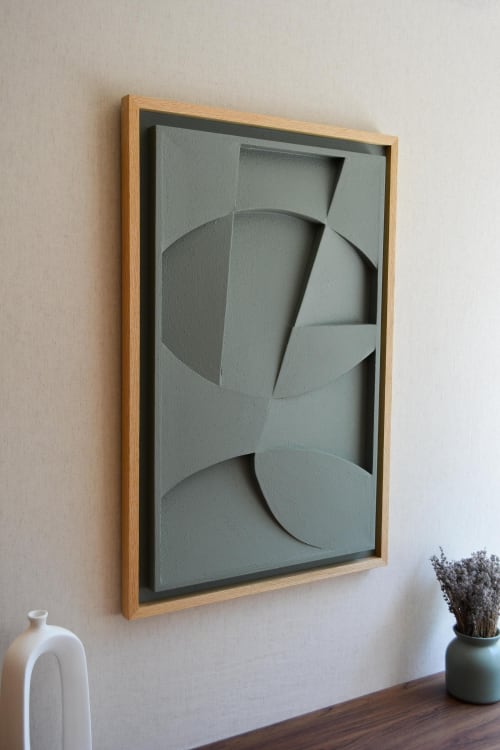 No. 20 Japandi Plaster Wall Relief - Scandinavian Neutral Decor | Wall Sculpture in Wall Hangings by Joseph Aurelius