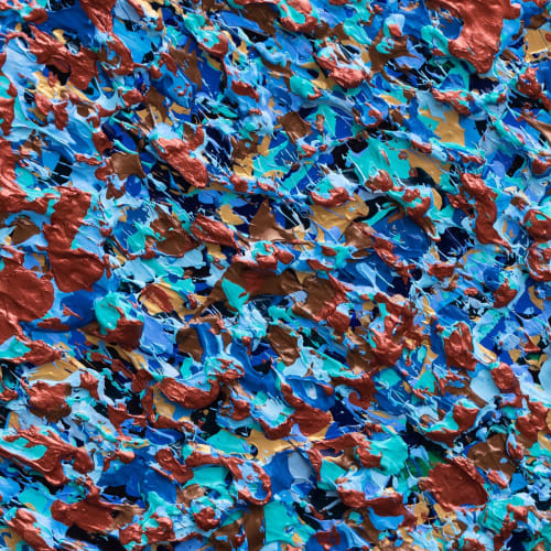 Mountainous Blues | Oil And Acrylic Painting in Paintings by Brianne Valentino