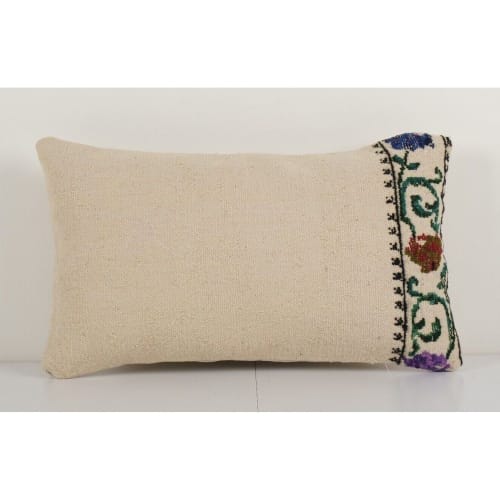 Vintage Kilim Pillowcase Throw Rug Pillow,  Floral Aubusson | Pillows by Vintage Pillows Store