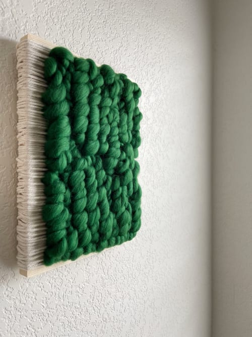 Woven Tile- Fluff Series no. 6 | Wall Sculpture in Wall Hangings by Mpwovenn Fiber Art by Mindy Pantuso