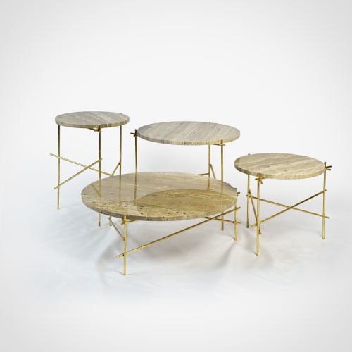 The Stilts - Travertine coffee table | Tables by DFdesignLab - Nicola Di Froscia